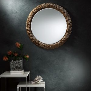 Srebrne lustro do łazienki - Pompea Round